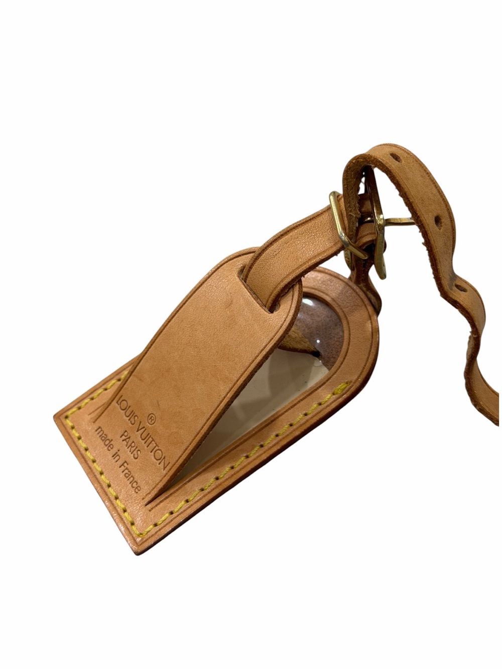 Louis Vuitton Vachetta Leather Luggage Tag 2.75” x 1.57” - Picture 4 of 4